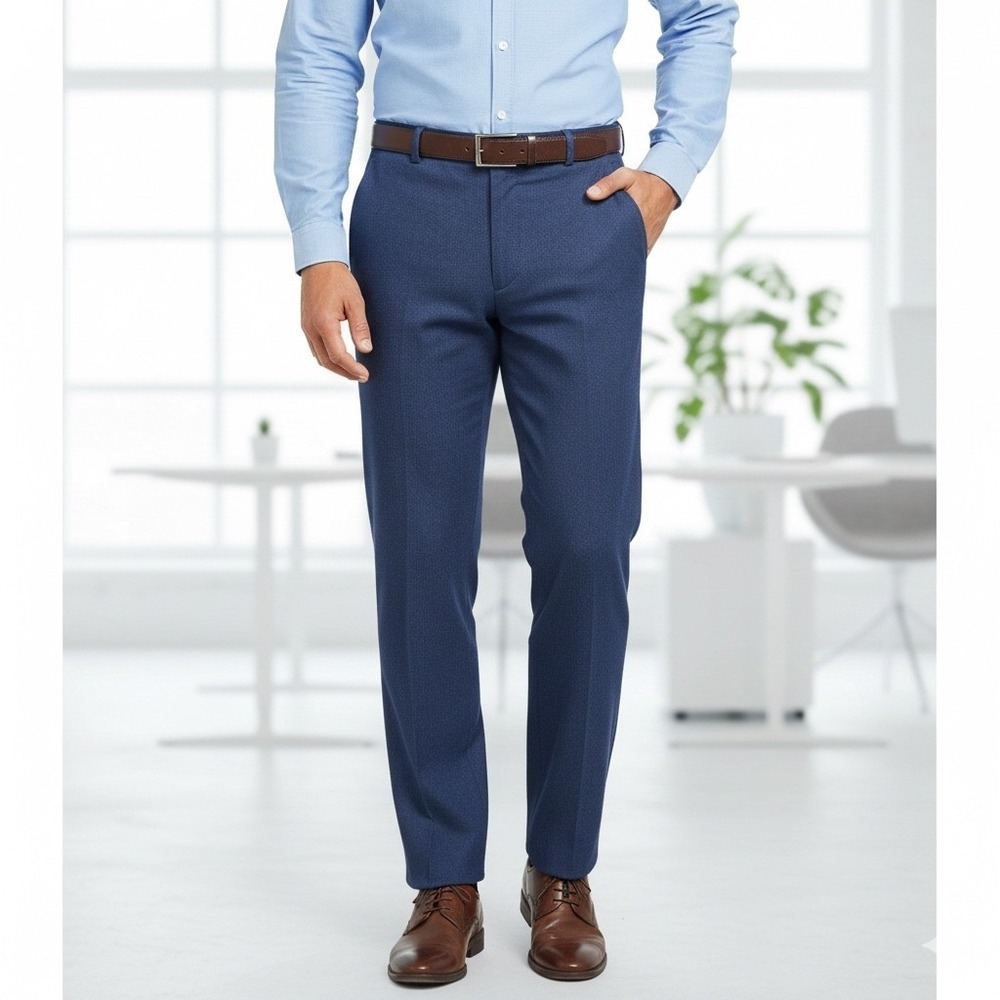 Vintage Haband Mens Size 32-S Navy Blue Dress Pants Short Trousers Slacks Y2K